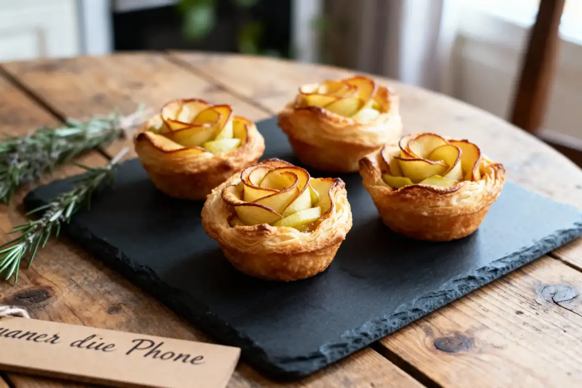 roses feuilletées aux pommes