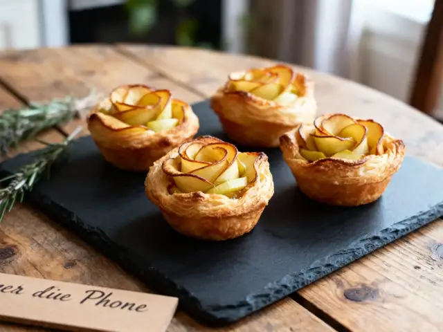 roses feuilletées aux pommes