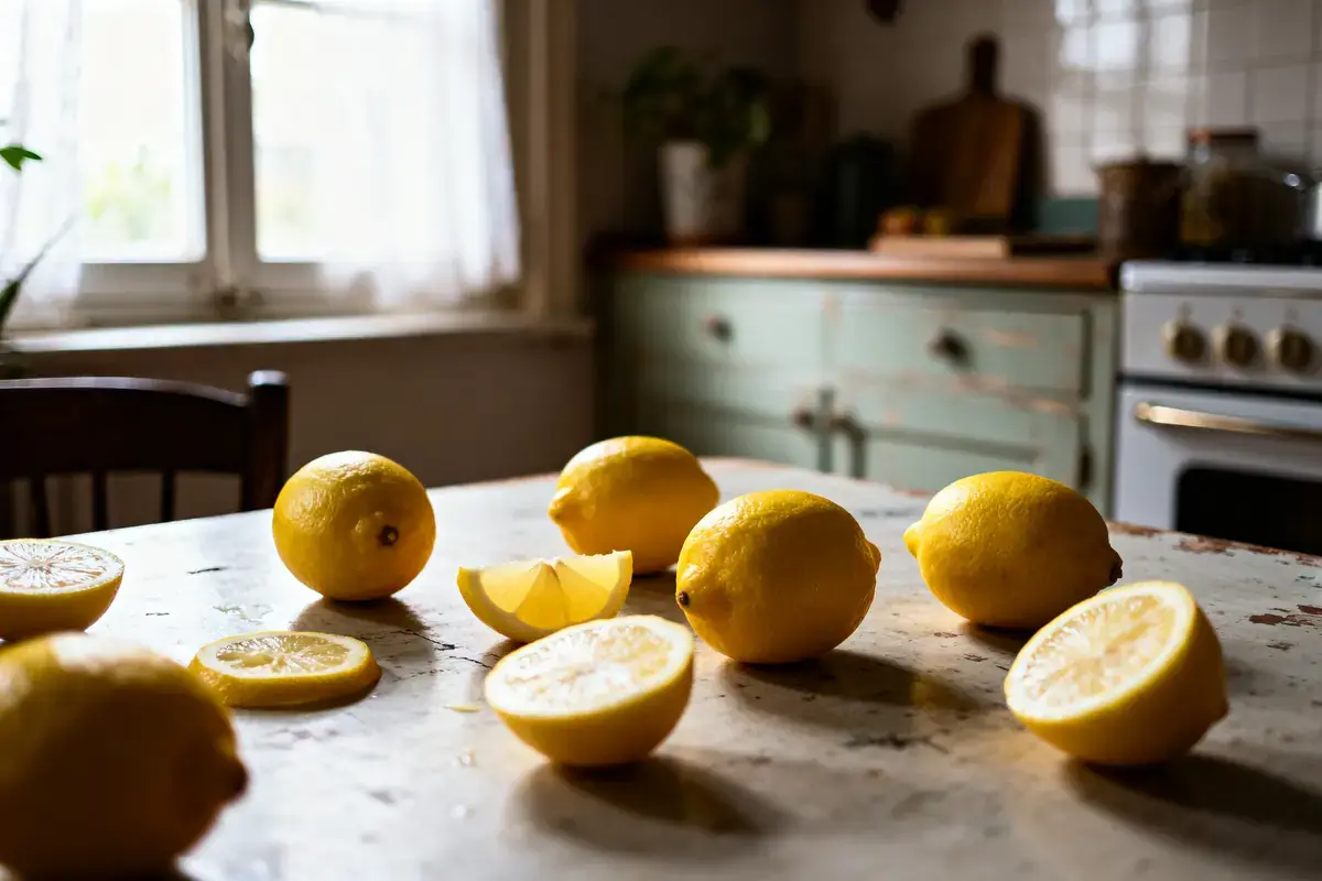 Citron en excĂšs sur une table de cuisine rustique trop de citron que faire